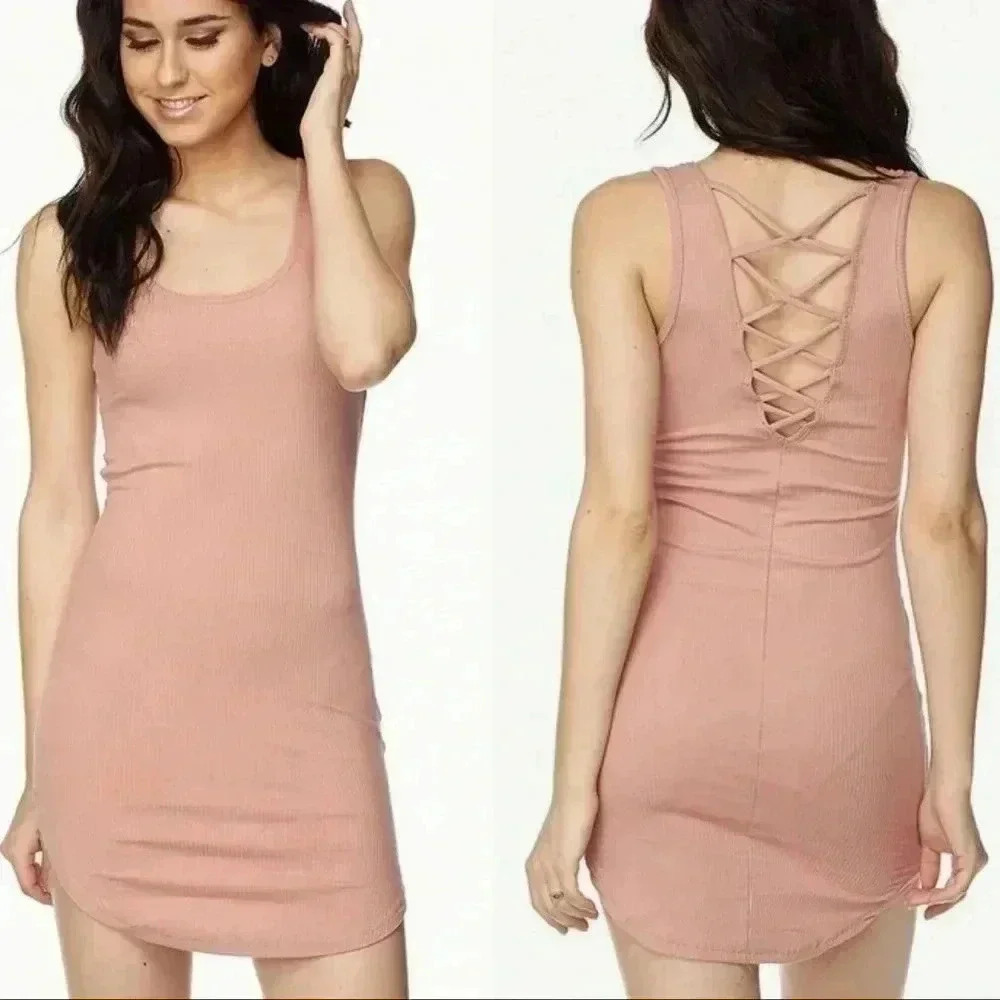 DUSTY PINK MINI DRESS